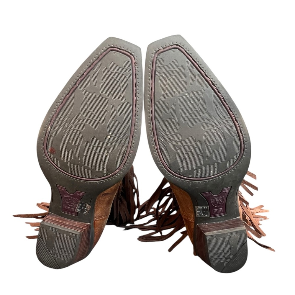 ARIAT Gold Rush Leather Fringe Cowboy Western Boot 8.5 B - Picture 9 of 10